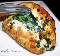 Cooking Creation: Cajun Chicken Stuffed with Pepper Jack Cheese & Spinach #lowcarb shared on https://facebook.com/lowcarbzen