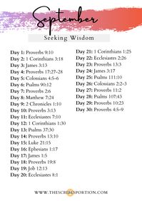 Monthly Scripture Plans - The Scribe's Portion