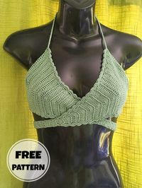 If you are looking for a free crochet bikini top, I am sharing a great crocheted triangle bikini top pattern tutorial for you. You can make your own crochet bikini top with a great step by step video tutorial.