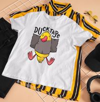 Funny Graphic Duck T Shirt - Funny Tee  Duck Tape Print novelty t shirt for him or her ideal Birthday or Christmas Gift