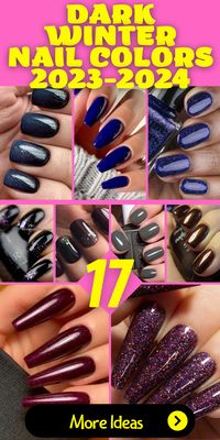 Chic Winter Nail Colors 2023-2024: Elevate your winter style with chic winter nail colors for 2023-2024. From deep burgundy to deep purple, these shades offer a timeless and elegant look. Explore stunning design ideas and capture the essence of the season, making your manicure pretty and sophisticated.