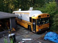 Slanted section after roof lift - School Bus Conversion Resources