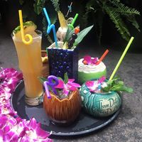 Very colorful Tiki drinks!