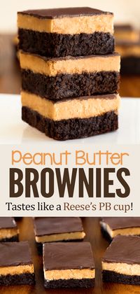 The Best Chewy Fudgy Chocolate Peanut Butter Brownie Recipe