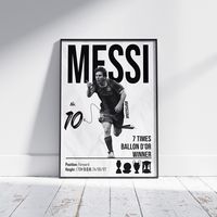 Lionel Messi Barcelone Football Affiche