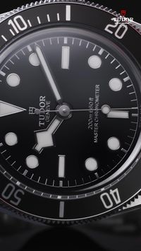 TUDOR's latest iteration of the Black Bay in monochrome, fitted with a 3-link or 5-link stainless steel bracelet or rubber strap, all complete with the TUDOR “T-fit” clasp. #TudorWatch #BornToDare