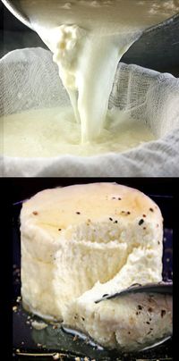 Homemade Ricotta Cheese - 4 Ingredients, 2 minutes cooking time. SO much better than store bought! Outside of the typical uses, try it with honey and black pepper! Amazing! Also, many holiday uses!