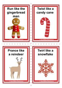 Christmas Gross Motor Movement Cards - Aussie Childcare Network