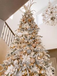 White and Gold Christmas Home Tour - Rebecca Taig