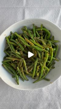 Danielle Renov on Instagram: "MISO LEMON STRING BEANS 
ADDICTIVE!! 
Like once you start, you can not stop. 
Also the dressing is good on all roasted vegetables!!! So double up ladies!!! 
#recipe
2 (600g) bags frozen skinny string beans
2 Tbsp olive oil 
5 cloves minced garlic 
Miso mixture:
1/4 c white miso paste
2 Tbsp sesame oil
1 lemon, juiced
3 Tbsp low sodium soy sauce 
2 tsp rice vinegar 
In a bowl combine all the ingredients for the miso glaze. Set aside. 
Heat a large pot over medium high heat. Add oil and string beans. Stir and then leave the string beans alone for 4 minutes. Do not touch. Every 4 miutes give them a gentle stir. Do this for a total of 16 minutes. Some of the string beans will char and some will remain crisp. It’s an excellent combination. Add in garlic, stir, cook