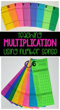 Give students a detailed study plan with these multiplication fact bookmarks! These activities will allow students to learn multiplication facts while developing number sense!