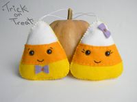 Candy Corn felt ornament Halloween gifts for kids  Cute Halloween ornaments Halloween decor kawaii c