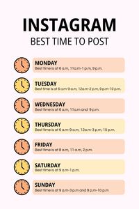 OMG! Here you have the schedule of the best time to post on Instagram. With this you will be an Instagram expert