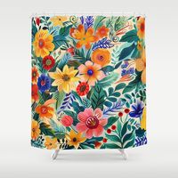 Blossoms of Iberia | Drese Art Shower Curtain