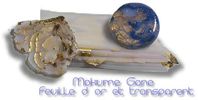 MOKUME GANE, FEUILLE D OR ET TRANSPARENT