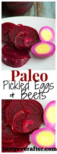 Paleo Pickled Eggs with fresh beets