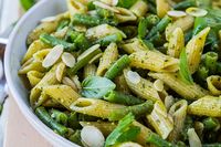 Almonds add fiber and protein to this healthy pasta dish.