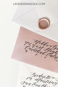 Pretty writing on envelopes, wedding envelopes