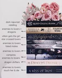 qotd — fav fantasy romance read? books featured ♡ to bleed a crystal bloom — sarah a parker ♡ fourth wing — rebecca yarros ♡ the stars are dying — chloe c penaranda ♡ untainted — lilian james ♡ untamed — lilian james ♡ the song of the marked — s m gaither ♡ the serpent & the wings of night — carissa broadbent ♡ the dragons promise — elizabeth lim ♡ a kiss of iron — clare sager