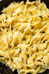 Garlic butter egg noodles use simple pantry ingredients and come together fast!