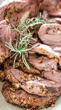 Rosemary and Garlic Roasted Leg of Lamb More