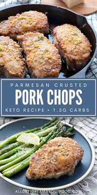 These crispy parmesan coated pork chops are an easy and delicious dinner. Pan fried and then oven baked for an extra juicy, tender pork chop recipe.