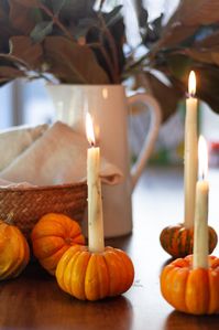 DIY Pumpkin Candle Holders - zevy joy