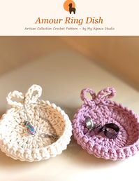 Amour Ring Dish Crochet Pattern. Beginner Friendly, Instant Download PDF, fully illustrated & printer friendly. Thank You for supporting my small business🙏! 🔸🔸Pattern only, not a physical product🔸🔸 ⁘⁛⁛⁙⁘ PATTERN PDF ⁘⁙⁛⁛⁘ • 7 pages of visually appealing & efficient layout PDF • 24 pictures accompany each step of instructions • Standard US Terms and Abbreviations used • Printer- friendly document • 1 hour crochet Project . . . . . . . . . . . . . . . . . . . . . . . . . . . . . . . . . . . .