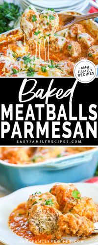 Baked Meatballs Parmesan · Easy Family Recipes