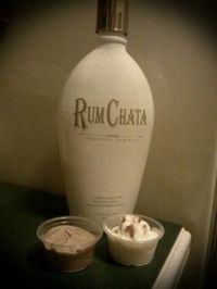 Rum Chata PUDDING SHOTS! Vanilla and chocolate. 1 cup RumChata 1 box of chocolate or vanilla instant pudding 1 cup milk 1 container of whipped topping Mix pudding, milk, and RumChata until smooth. Stir in whipped topping. Put into plastic shot containers with lids and freeze.