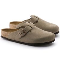 Boston Soft Footbed Suede Leather Taupe | BIRKENSTOCK