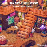 Hey! Today I want to share this adorable librabry room with some magic items. I build this with my Friend Kamu :) Check out more pictures on my Instagram or download this as a part of 500 ideas and decorations map on Patreon.