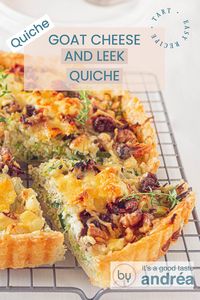 A delicious leek quiche with goat cheese and walnuts. The leeks give a delightful sweetness, and the walnuts make every bite nice and crunchy. The creamy filling and the soft goat cheese make this the ultimate combination. This an easy recipe that is highly recommended! And do you have a busy day? Make the quiche in the morning or the night before. Then all you have to do is bake it in the oven.