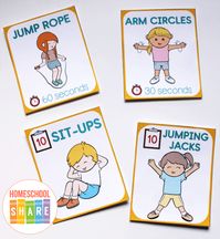 Free Printable Exercise Flashcards - Homeschool Share