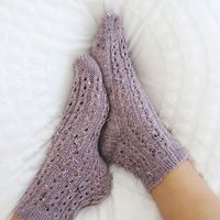 Free Knit Socks Pattern - Bliss Lace Knit Socks