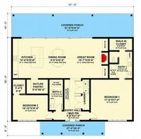 Plan 420140WNT: Rustic New American Home Plan with Vaulted Great Room - 1785 Sq Ft