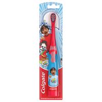 Great clean made fun. Your little one will look forward to brushing more often with the Colgate Kids Ryan's World Battery Powered Toothbrushes. The item is sure to make cleaning those pearly whites more fun. Its unique design features a small, vibrating head with extra-soft bristles and a slim handle that's easy for small hands to hold. This kids battery powered toothbrush lies flat to allow children to easily apply toothpaste. The item is available in different designs to encourage kids to take