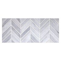 Complete Tile Collection - Mosaic Tile Patterns - Nai Chevron Mosaic, MI#: 039-S2-402-177, Color: Asher, 6" x 12"  #stonemosaics #mosaictiles #interiorideas #chevron