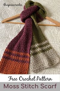 Learn to crochet an easy moss stitch scarf for you, your loved ones, or for charity. This free crochet pattern includes step-by-step pictures to make the crochet process easy.