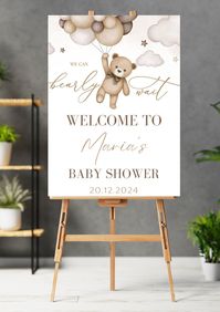 Celebrate your special milestone with this adorable and customisable Welcome Sign. Our Brown Bear Floating Balloons Sign is perfect for a Baby Shower/ Gender Reveal bash.  This listing offers you the convenience of a Digital template. No need to worry about printing or shipping; simply download the template instantly and start spreading the excitement With this listing, you will receive an Instant Download of the template. We provide the design in a Canva format, ensuring easy customisation acco