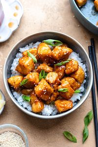 Vegan Sweet and Sour Tofu #tofu #sweetandsour #chinesefood #dairyfree