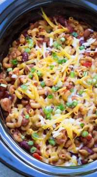 Slow Cooker Vegetarian Chili Mac - Kristine's Kitchen