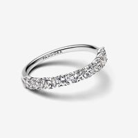 Pandora Era Lab-grown Diamond Half Eternity Band Ring 0.90 carat tw 14k White Gold