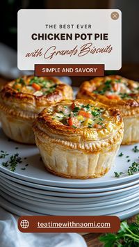 Looking for a quick, tasty dinner recipe? This Chicken Pot Pie with Grands Biscuits comes together in just 30 minutes! A creamy filling of chicken and veggies topped with soft, flaky biscuits makes this a family favorite. Ideal for a stress-free meal that tastes homemade. Try it tonight!