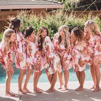 8-Floral Bridesmaid Robes-FREE INITIALS MONOGRAMMING-Bridesmaids Robes for your bridal party-Shown I