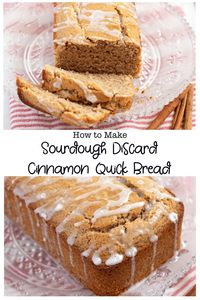 Need to get rid of some sourdough starter? Make some sourdough discard cinnamon quick bread! This tasty dessert bread comes together in an hour.