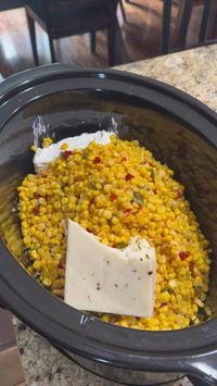 10M views · 211K reactions | Crockpot Street Corn Dip 16 oz Cream Cheese 2 cans corn drained 8 oz Pepper Jack 1 Bunch of cilantro diced 1/4 cup sour cream Tajin Seasoning... | By Richard Eats | Facebook