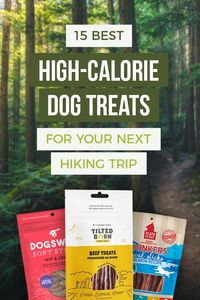 Our best high calorie dog treats for hiking trips.