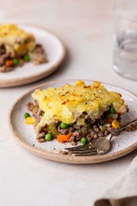 Favorite shepherd's pie recipe, a classic casserole of Britain and Ireland done American-style. Cook ground beef and savory vegetables, top with mashed potatoes, and bake to perfection.