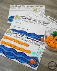 Cute Goldfish Measurement Activity for Kindergarten Math. #kindergartenmath #measurement